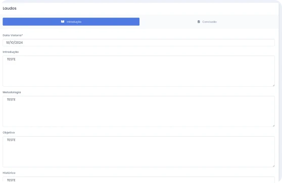 geração de laudos automatizados
